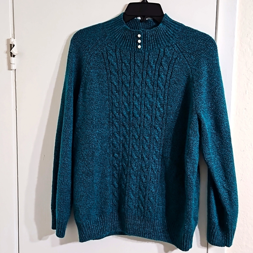 Karen Scott Green Stretch Sweater – Excellent Condition (Size XL)